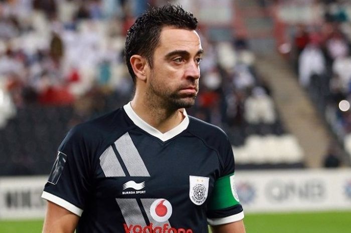 Xavi Hernandez tampil memperkuat Al Saad dalam laga Liga Champions Asia kontra Al Jazeera di Stadion Mohammed Bin Zayed, 9 Februari 2016.