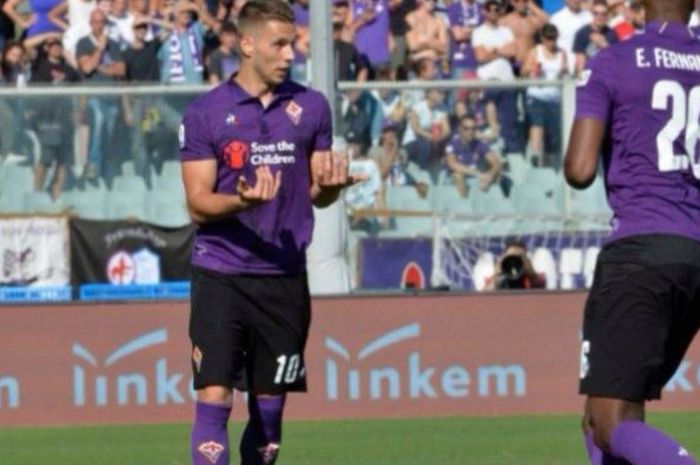 Pemain Fiorentina yang dipinjamkan oleh Juventus, Marko Pjaca.