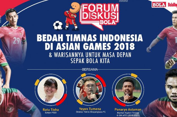 Forum Diskusi BOLA yang digelar pada Rabu (8/8/2018) membahas timnas U-23 Indonesia.