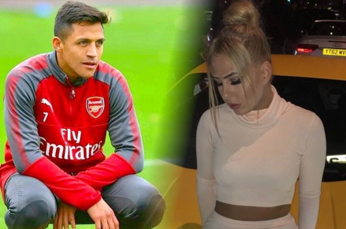 Alexis Sanchez (kiri) dan Paulina Sobierajska