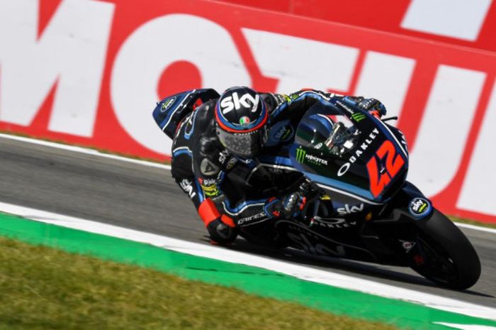 Francesco Bagnaia berhasil memenangi balapan Moto2 GP Belanda di Sirkuit Assen, Belanda, Minggu (1/7/2018).