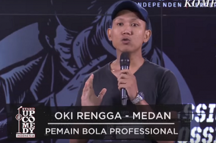 Kiper Pro Duta FC, Oki Rengga Winata, kala mengikuti audisi Stand-Up Comedy Indonesia.