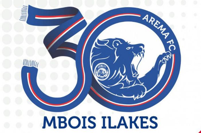 Logo ulang tahun Arema FC yang ke-30 yang akan dirayakan pada tanggal 11 Agustus 2017.