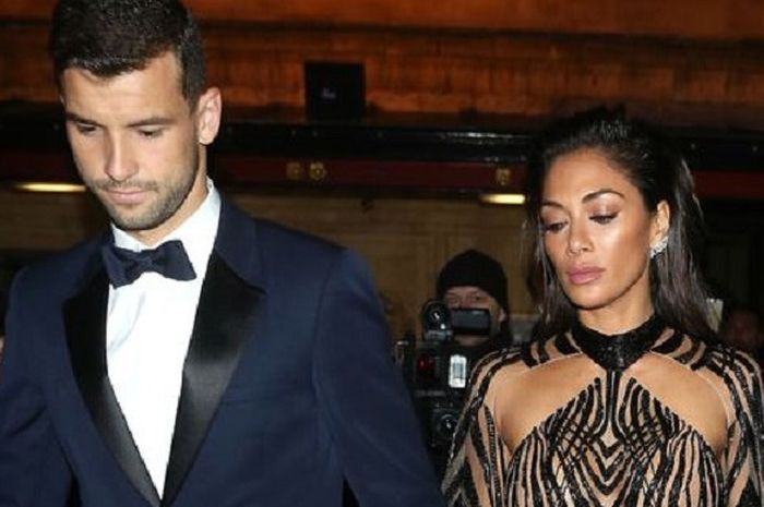 Petenis Grigor Dimitrov (kiri) bersama Nicole Scherzinger