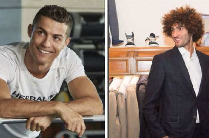 Cristiano Ronaldo dan Marouane Fellaini