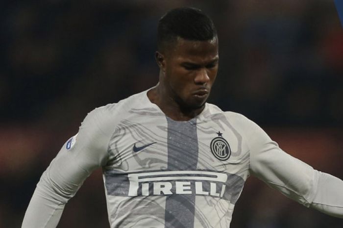 Winger Inter Milan, Keita Balde, beraksi dalam laga pekan ke-19 Liga Italia kontra Empoli, Sabtu (29/12/2018) di Stadion Carlo Castellani, Empoli.