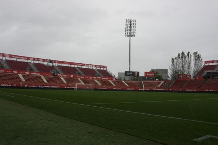 Stadion Montilivi, kandang Girona, salah satu dari tiga klub Catalonia di Liga Spanyol.