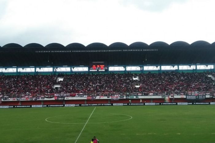 Laga bertajuk Celebration Games antara PSS Sleman kontra Persis Solo di Stadion Maguwoharjo, Sleman, Sabtu (19/1/2019).