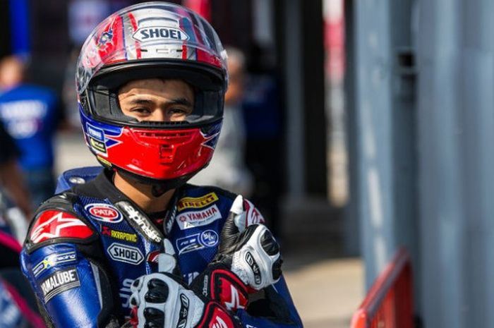 Galang Hendra Pratama meraih pole position WorldSSP300 seri Republik Ceska.