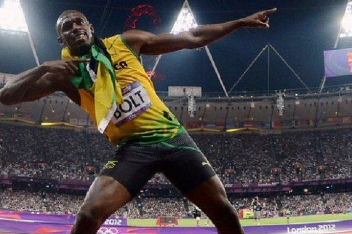  Pose kemenangan Usain Bolt yang disebut  