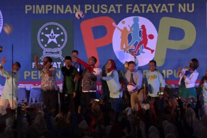 Suasana pembukaan Pekan Olahraga Perempuan (POP) 2018 oleh Menpora dan Fatayat NU.