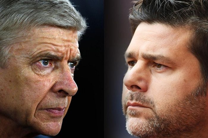 Arsene Wenger versus Mauricio Pochettino, siapa yang lebih cerdik dalam derbi London utara di Liga Inggris, Sabtu (18/11/2017) malam WIB.  