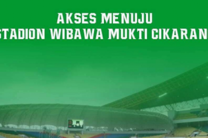 Akses masuk stadion Wibawa Mukti, Cikarang