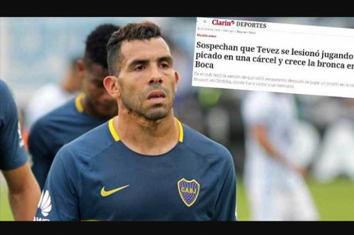 Carlos Tevez dikabarkan cedera hingga absen dari Boca Juniors selama 3 minggu