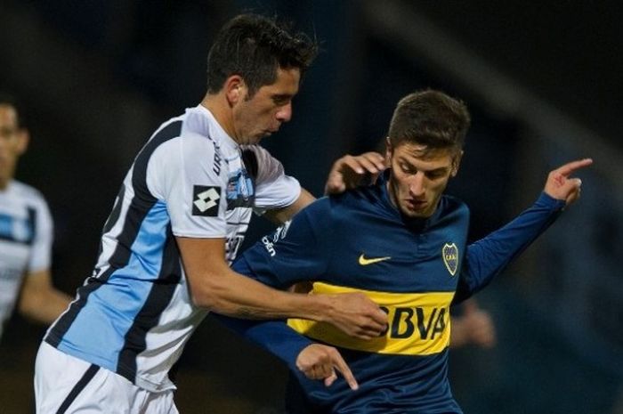 Rodrigo Bentancur, saat bertanding melawan Belgrano pada 26 Juli 2015.