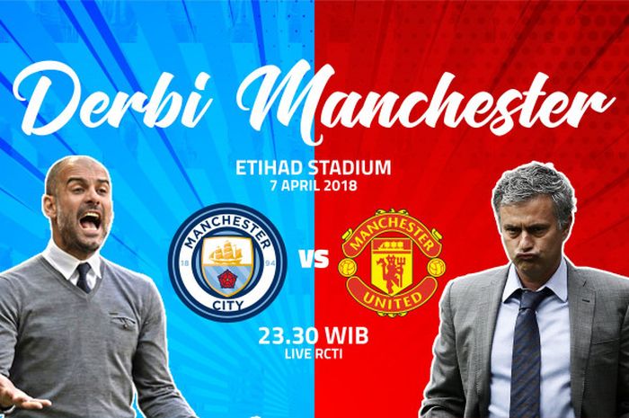 Derbi Manchester, Sabtu (7/4/2018) di Stadion Etihad.