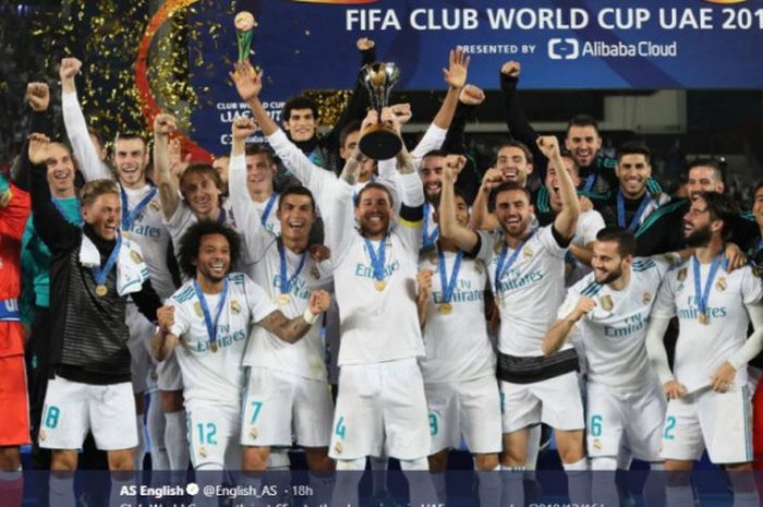 Real Madrid saat menjadi juara Piala Dunia Antarklub 2017