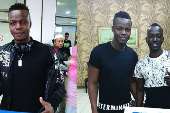 Makan Konate dan Mahamadou Ndiaye saat tiba di Jakarta 