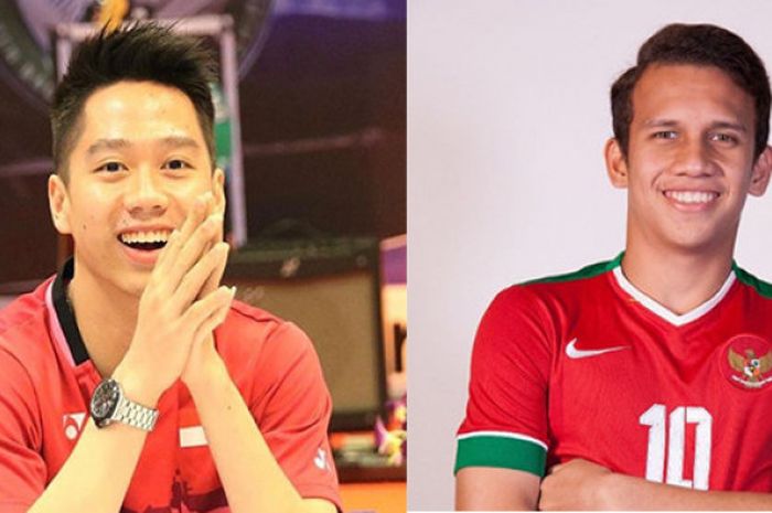 Kevin Sanjaya Sukamuljo (kiri) dan Egy Maulana Vikri (kanan)