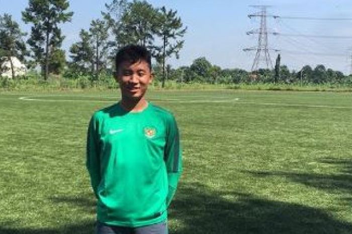 Jovanni Renaldi saat dipanggil seleksi timnas U-16 Indonesia di  National Youth Training Center PSSI di Sawangan, Depok.