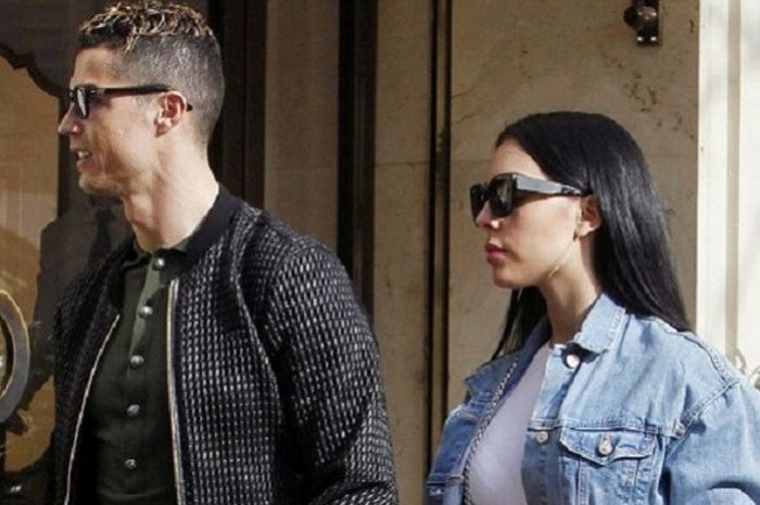   Cristiano Ronaldo berbelanja dengan Georgina Rodriguez di Madrid, Spanyol  