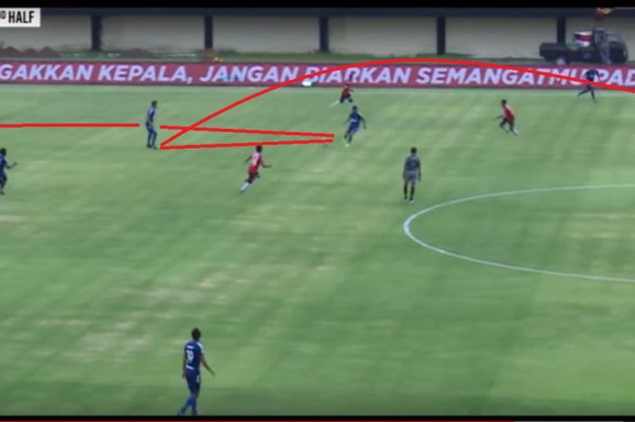 cuplikan gol PSIS Semarang ke gawang Bali United pada laga uji coba, Rabu (10/2/2018).