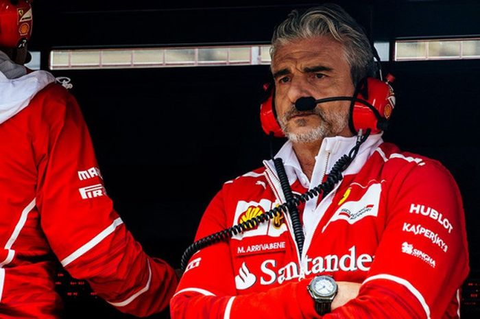 Maurizio Arrivabene saat berada di  GP Inggris, Minggu (16/7/2017)