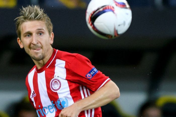 Gelandang Olympiacos asal Jerman yang pernah disebut sebagai titisan Lionel Messi, Marko Marin.