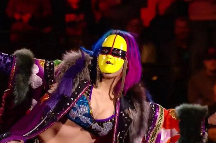 Pegulat asal Jepang, Asuka, saat mengikuti ajang WWE Elimination Chamber 2018 yang digelar Minggu (25/2/2018) waktu Amerika Serikat.