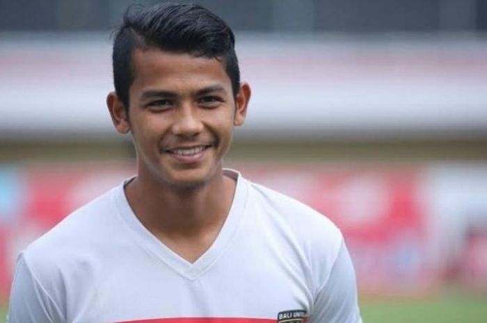 Gelandang Leo Guntara saat  masih mengikuti seleksi Bali United di lapangan Trisakti, Kuta, Kamis (11/8/201