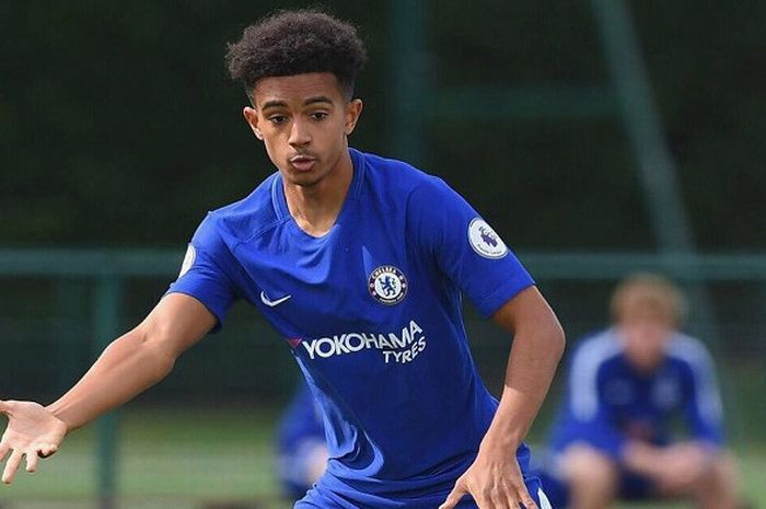 Jacob Maddox pemain Chelsea U-19 saat berlaga di UEFA Youth League