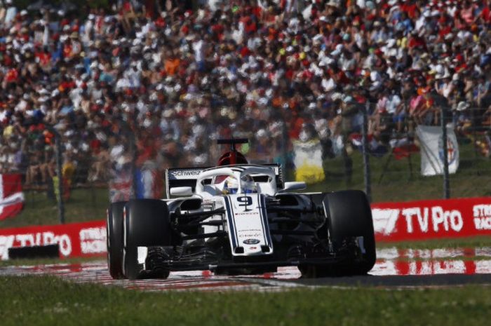 Marcus Ericsson saat balapan GP Hungaria di Hungaroring, Minggu (29/7/2018).