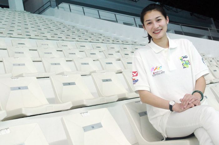 Mantan peloncat indah asal China, Li Na, menjadi technical delegate AASF untuk Kejuaraan Akuatik Indonesia Terbuka sebagai test event menuju Asian Games 2018 di Stadion Akuatik Gelora Bung Karno, Senayan, Jakarta, Rabu (6/12/2017).