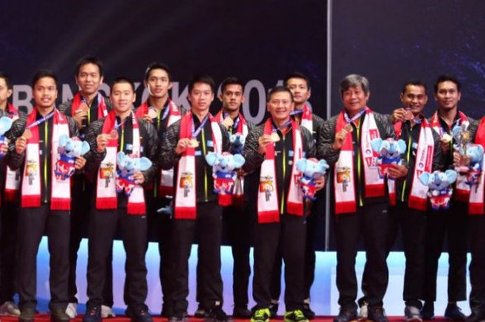 Tim Indonesia berhasil meraih medali perunggu pada Piala Thomas 2018 yang digelar di Impact Arena, B