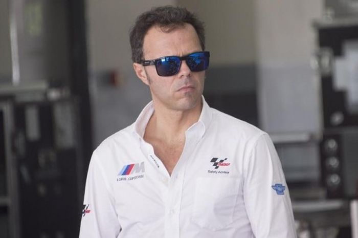 Safety Advisor MotoGP, Loris Capirossi, berada di paddock Sirkuit Sepang, Malaysia, pada tes pramusim MotoGP 2016, Senin (1/2/2016).