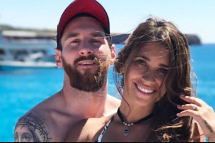 Lionel Messi dan Antonella Roccuzo