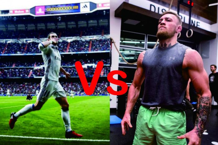 Gareth Bale (kiri) dan Conor Mc Gregor (kanan)