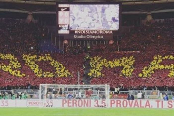 Koreo dari ultras AS Roma