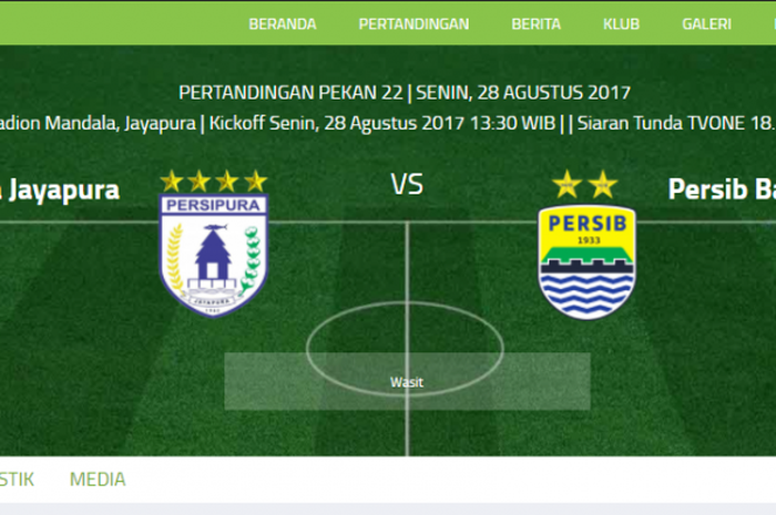 persipura vs persib bandung digelar di stadion mandala, jayapura senin (28/8/2017)