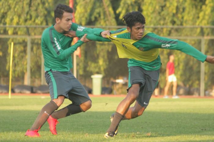 Pemusatan latihan timnas U-19 Indonesia di Lapangan Universitas Negeri Yogyakarta, Selasa (22/5/2018).