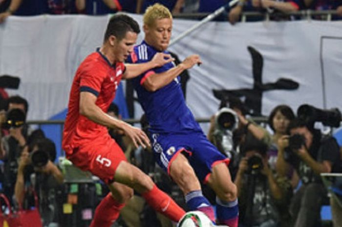 Baihakki saat membela Timnas Singapura vs Jepang