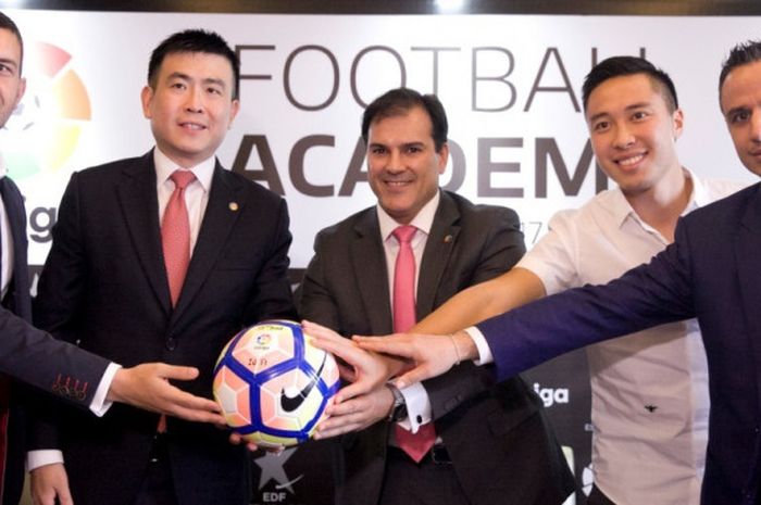 Peresmian kerja sama EDF dengan La Liga Academy pada bulan Juni silam di Jakarta. 