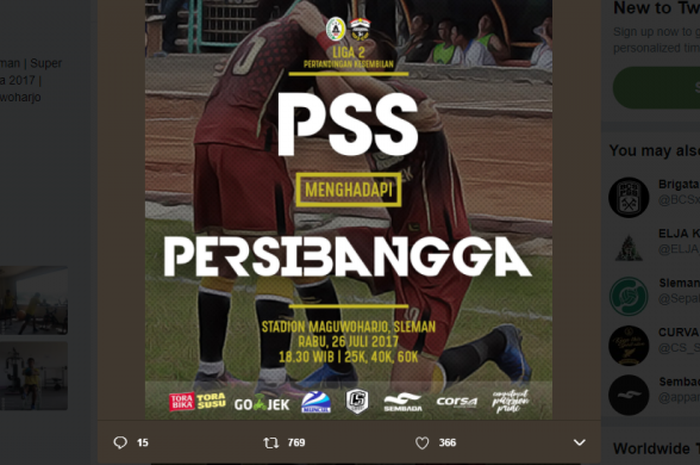 PSS Persibangga Liga2 26 juli 2017 stadion maguwoharjo