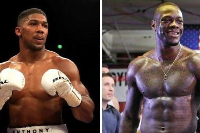 Anthony Joshua (kiri) dan Deontay Wilder (kanan). 