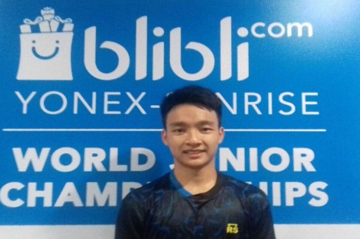 Muhammad Rehan Diaz usai menjalani laga pertama di WJC 2017, Senin (16/10/2017).