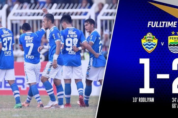 Persib Bandung berhasil melewati rintangan PSKC Cimahi dalam babak 128 besar Piala Indonesia 2018 di Stadion  Wiradadaha, Tasikmalaya, Rabu (15/8/2018) sore WIB.