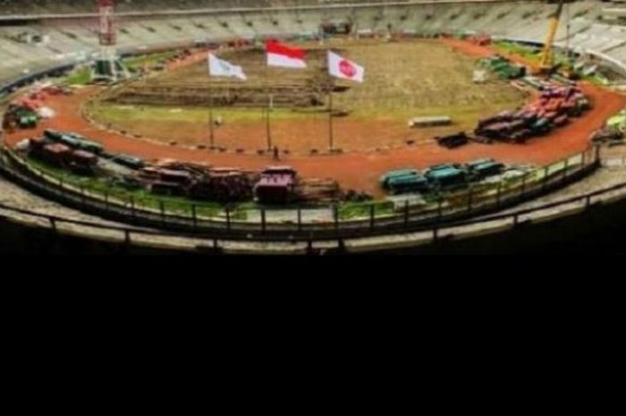 Kondisi aktual Stadion Utama Gelora Bung Karno (GBK) Senayan.