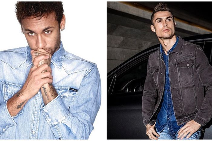 Neymar (kiri) dan Cristiano Ronaldo