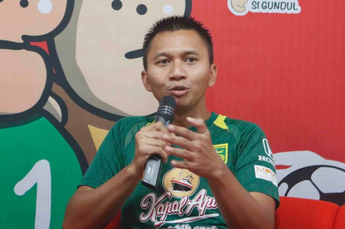 Presiden Klub Persebaya Surabaya, Azrul Ananda dalam Forum Diskusi BOLA, Selasa (20/3/2018).