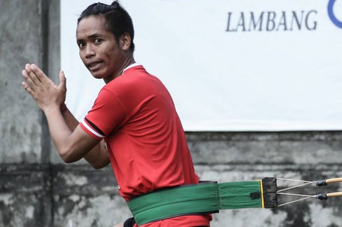 Sukadana saat menjalani latihan terpisah bersama Bali United. Kamis (3/8/2017).